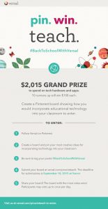 Pinterest Contest from Versal: Lots of Cash Prizes!