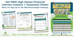 H&R Block Budget Challenge and Lesson Plans for Financial Literacy