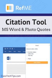 RefME Plus Citation Tool for MS Word and Photo Quotes