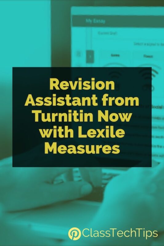 Revision Assistant from Turnitin Now with Lexile Measures