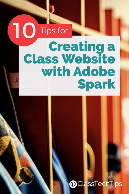 10 Tips for Creating a Class Website with Spark Page 4