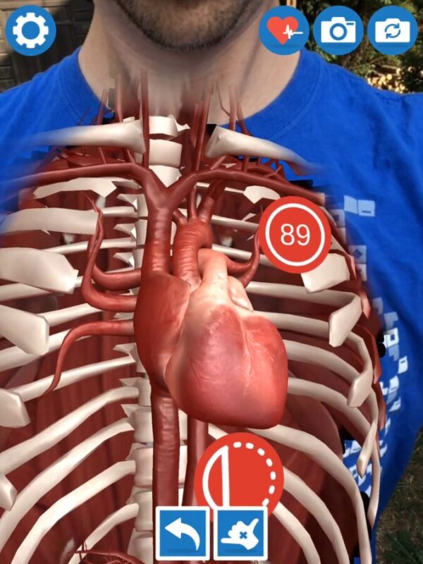 Augmented Reality Heart Rate Tracker in Virtuali-Tee