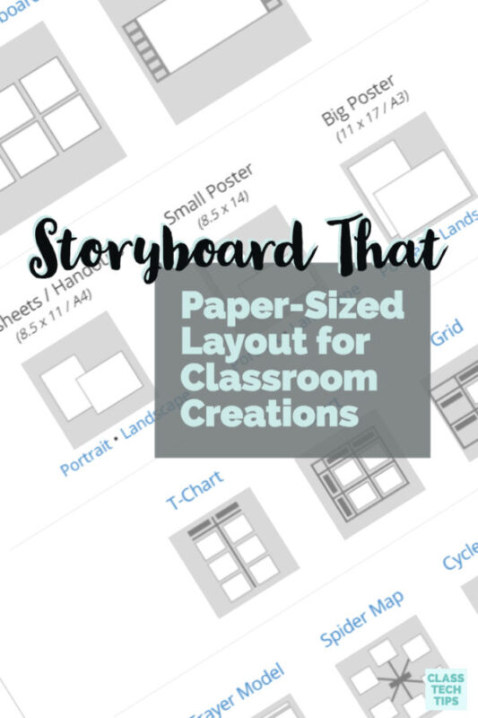 Storyboard That Paper-Sized Layout for Classroom Creations