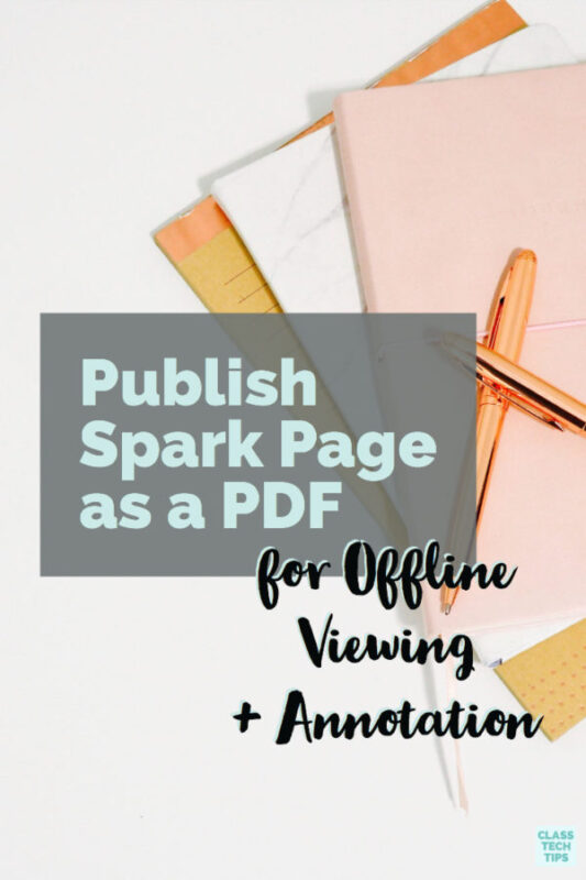 Publish Spark Page as a PDF for Offline Viewing 2