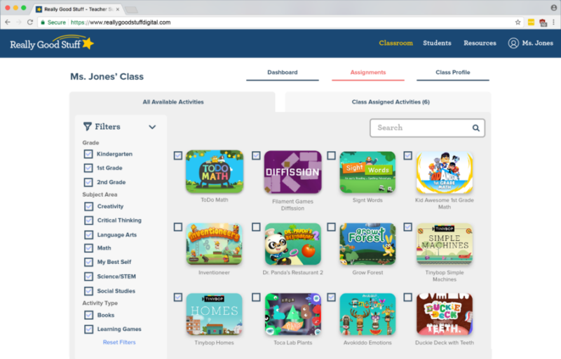 Really Good Stuff Digital Learning Collection for K-2