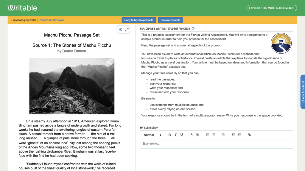 You can help motivate student writers this year with the new tool from Writable. It helps students practice writing and teachers give writing feedback.