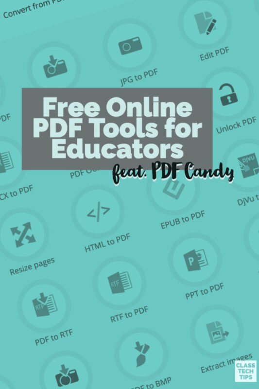 Free PDF tools are hard to come by, but don't worry! PDF Candy has forty-four EdTech tools for teachers that make working with PDFs easy.