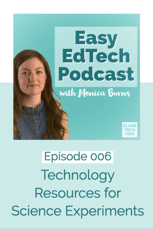 In this episode I share technology resources and ideas for your next science experiment. You’ll hear how to use EdTech tools to conduct, capture and prepare for science experiments in your classroom this year, with plenty of cross-curricular connections!