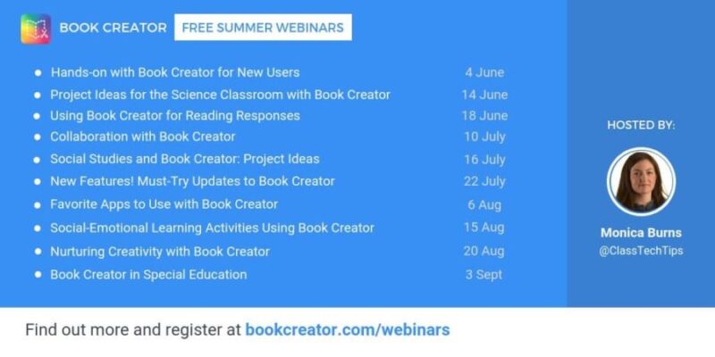 Book Creator Webinars for Teachers - Class Tech Tips
