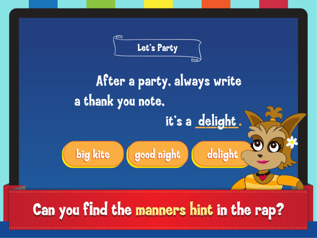 If you’re teaching life skills to students, there is a mobile app with trivia-style games for kids. This app and music resource is full of activities!