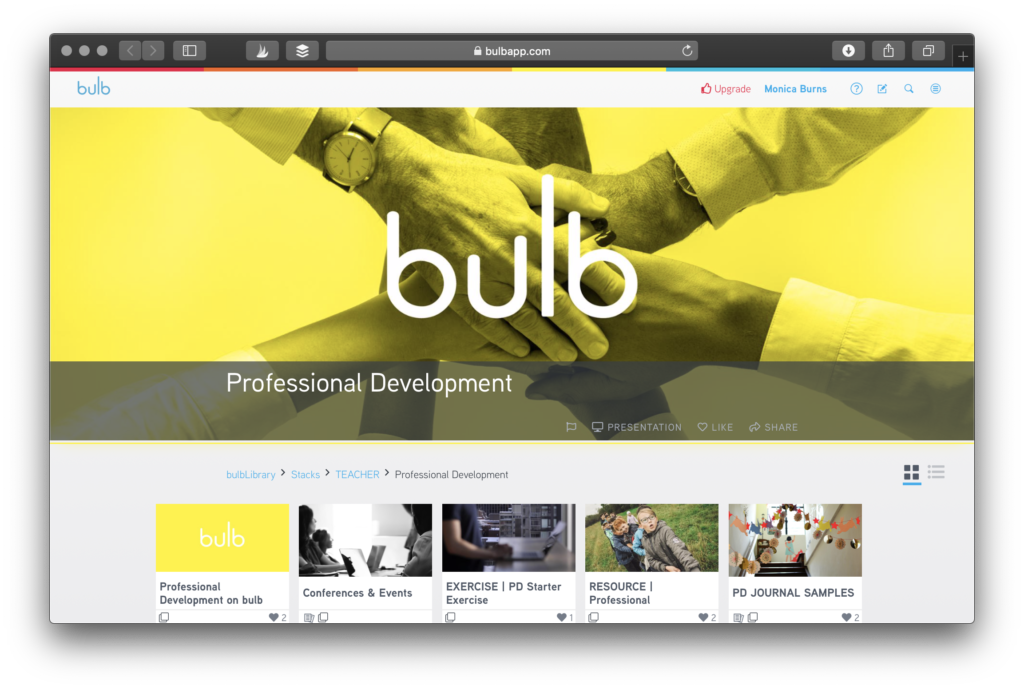 Learn how this school year you can curate resources and create portfolios with a free bulb+ account for classroom teachers.