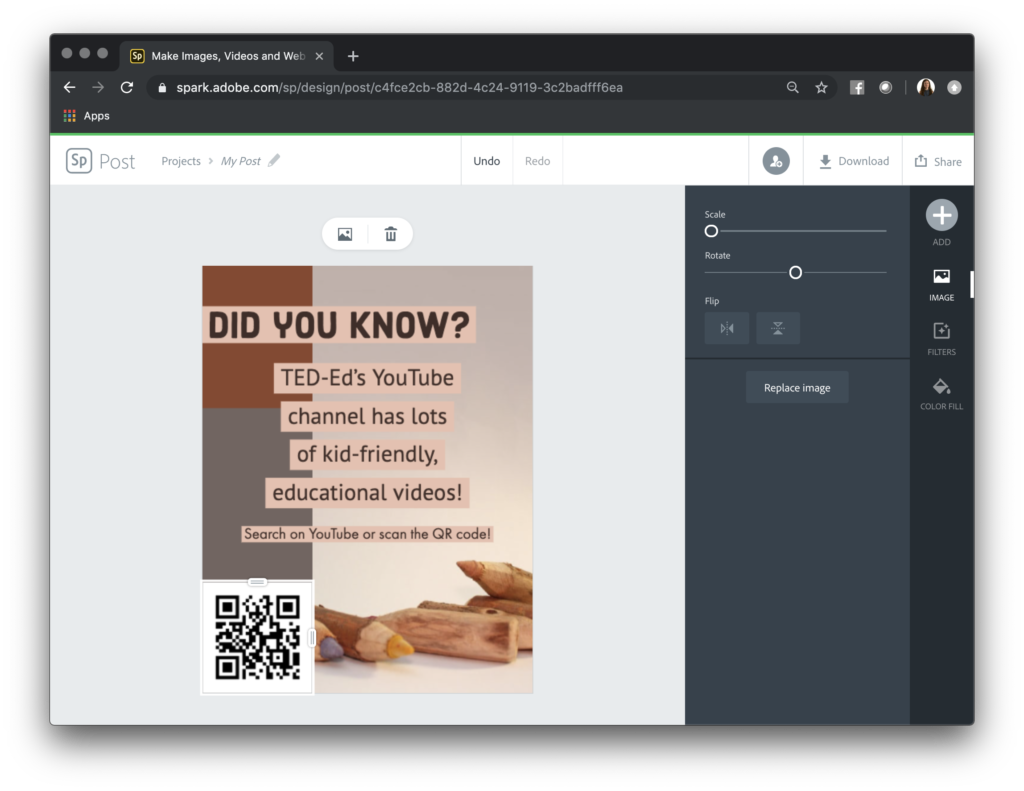 Learn how to add QR codes to posters with these quick steps to follow. You will see how to use Spark Post to create posters with QR codes.