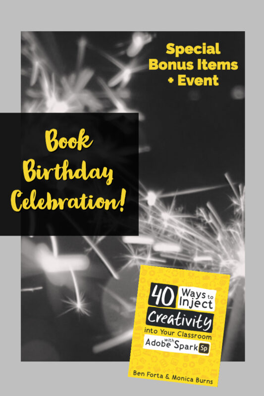 Let's celebrate the birthday of our Adobe Spark book this month with a special set of bonus items when you purchase the book.