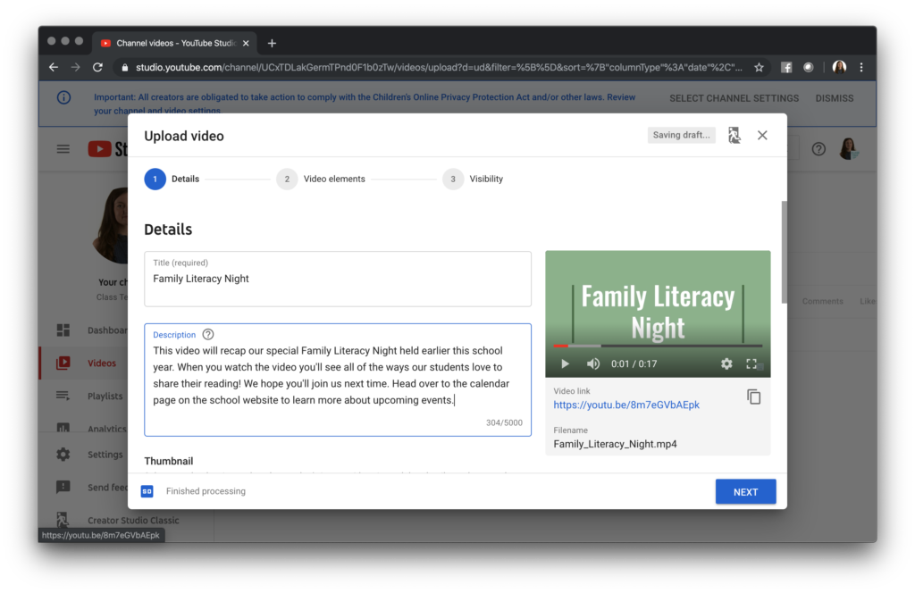 Learn how to share Spark Videos on YouTube this school year by following this quick step-by-step guide for making the most of two favorite tools.
