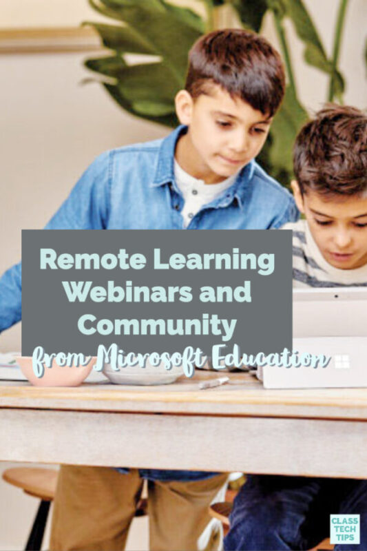 Learn about the remote learning webinars and the remote learning community hosted by Microsoft Education for their global community.