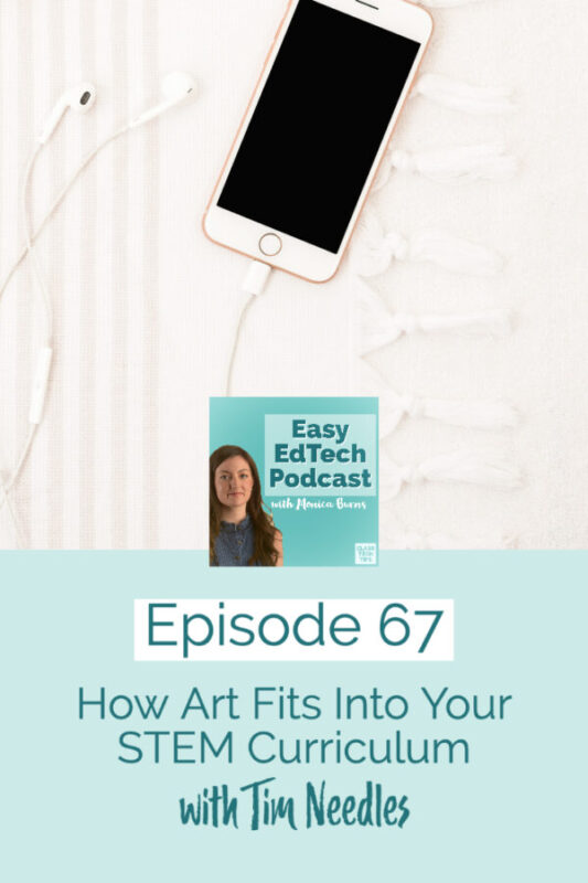 In this episode, we’ll explore how to infuse art into your STEM curriculum. ISTE author Tim Needles shares his experience with designing creative learning experiences for students. You’ll also hear his recommendations for cross-curricular connections and favorite EdTech tools.