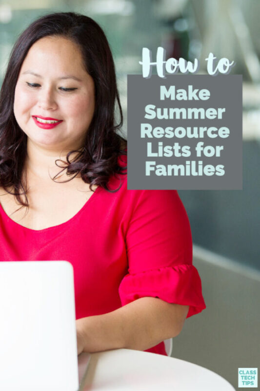 Learn how to make a summer resource list that lets you share links to favorite resources with families over the summertime.