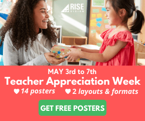 Celebrate Teacher Appreciation Week this year with free posters to show you care.