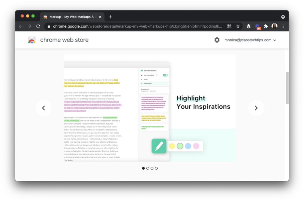 With the My Markup browser extension for Chrome and Microsoft Edge, you can view, highlight and share anything you come across on the web.