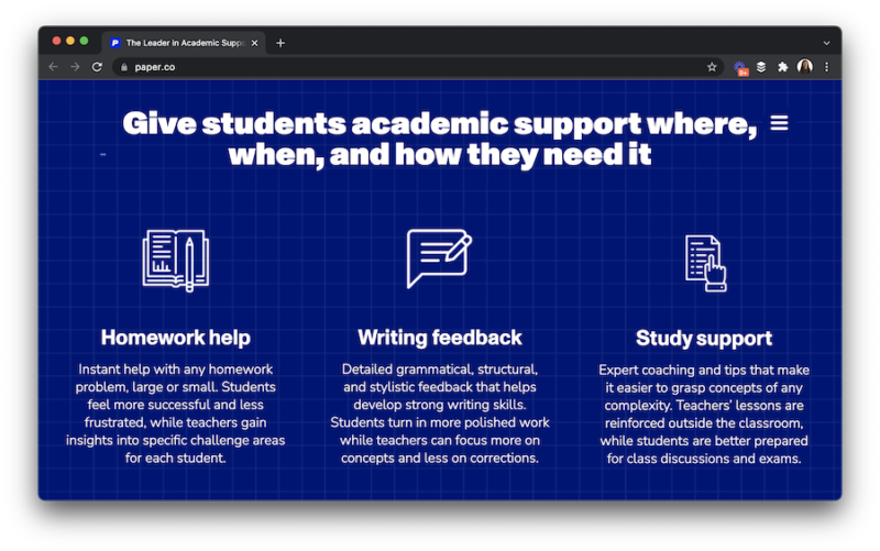 Learn how Paper provides academic support and helps with essay review throughout the school year.