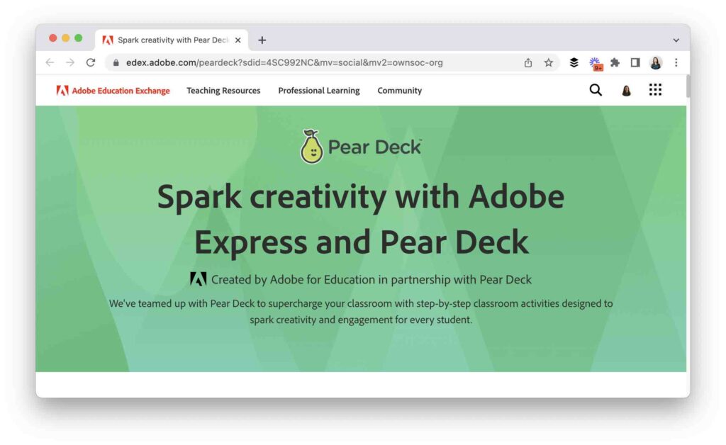 3 Creative Projects Pear Deck and Adobe