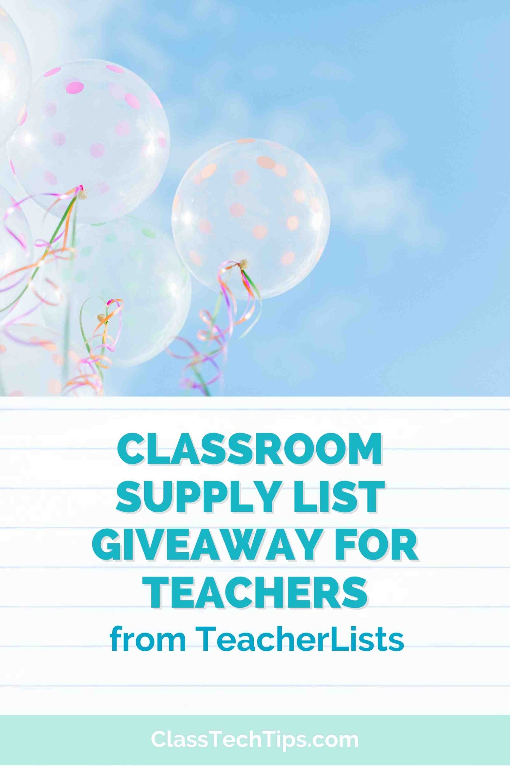 Classroom Supply List Giveaway Pinterest