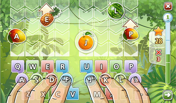 Screen capture illustrating the interactive typing practice platform offered by TypeTastic, aiming to enhance keyboard fluency.